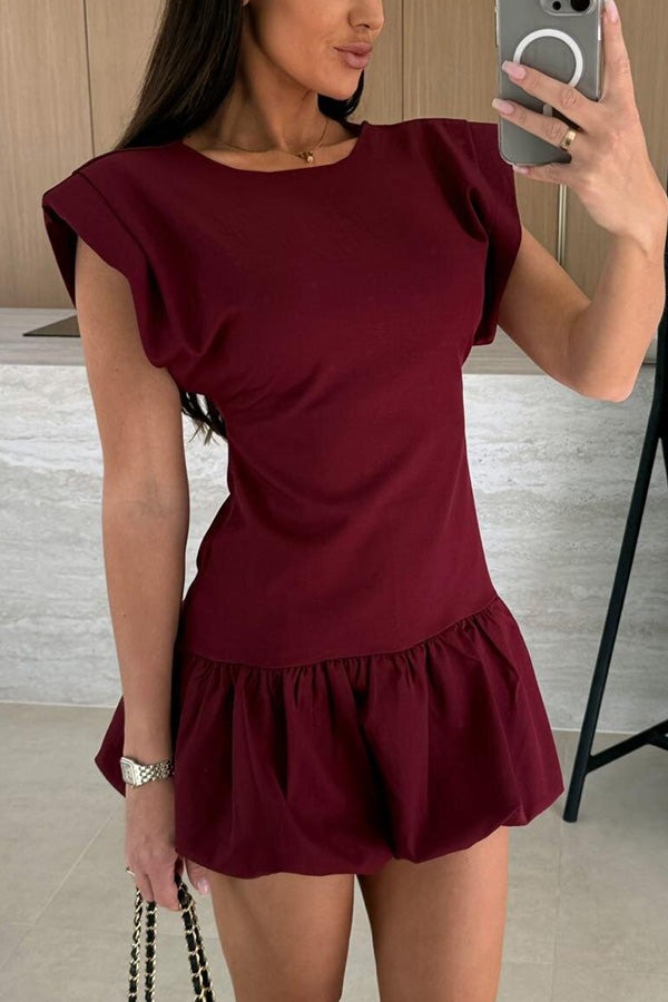 Ruffle Fitted Mini Dress