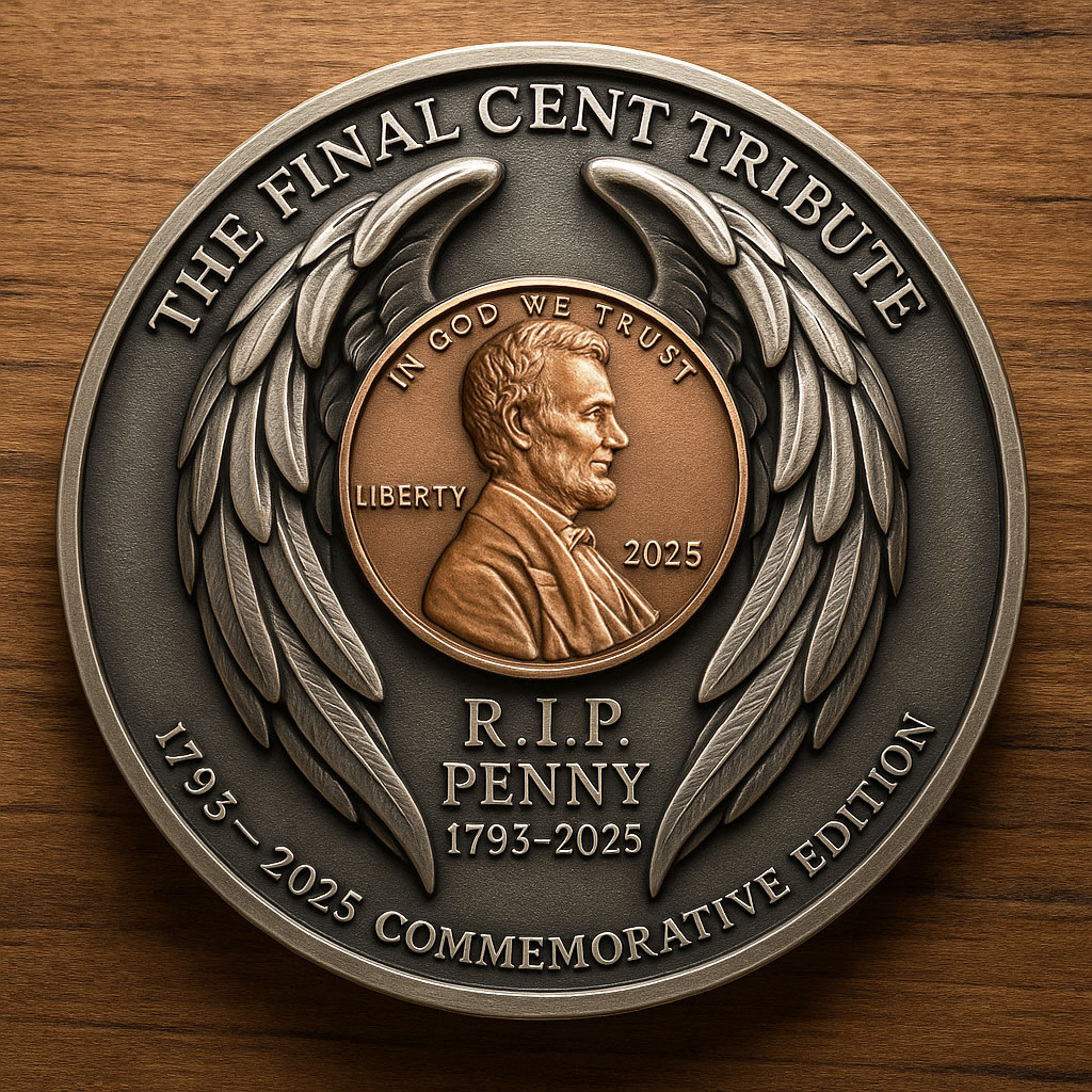 Final Cent Tribute Challenge Coin – Farewell to the Penny 1793–2025