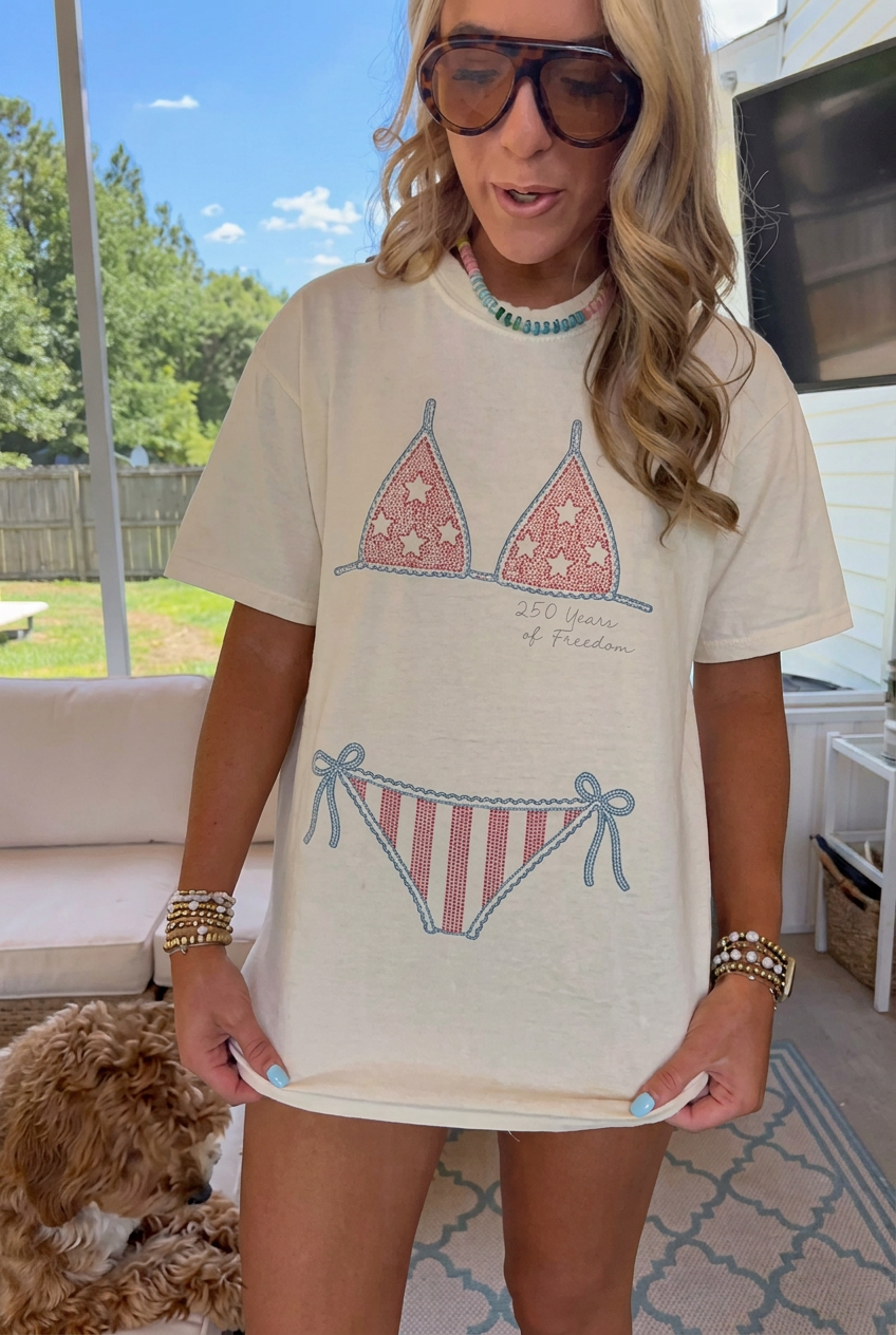 🇺🇸 250 Years of Freedom Bikini Graphic Tee