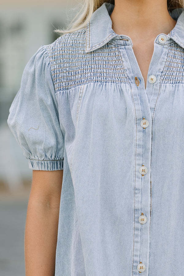 WOMEN'S DENIM BABYDOLL DRESS (BUY 2 FREE SHIPPING)
