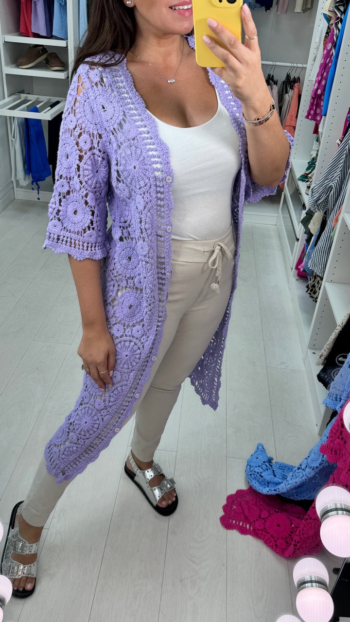Crochet Longline Cardigan
