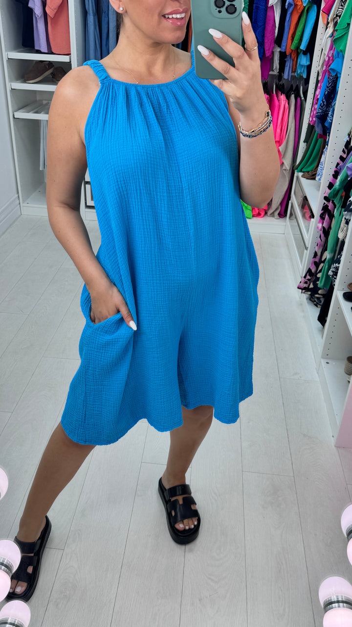 Neon Cheesecloth Playsuit