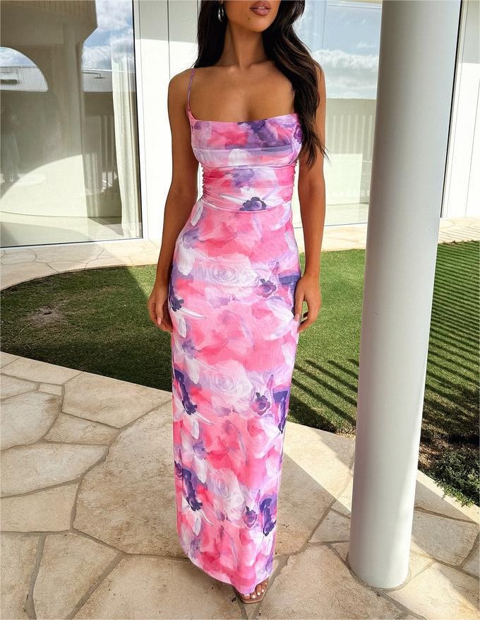 Cross Tie Back Maxi Dress