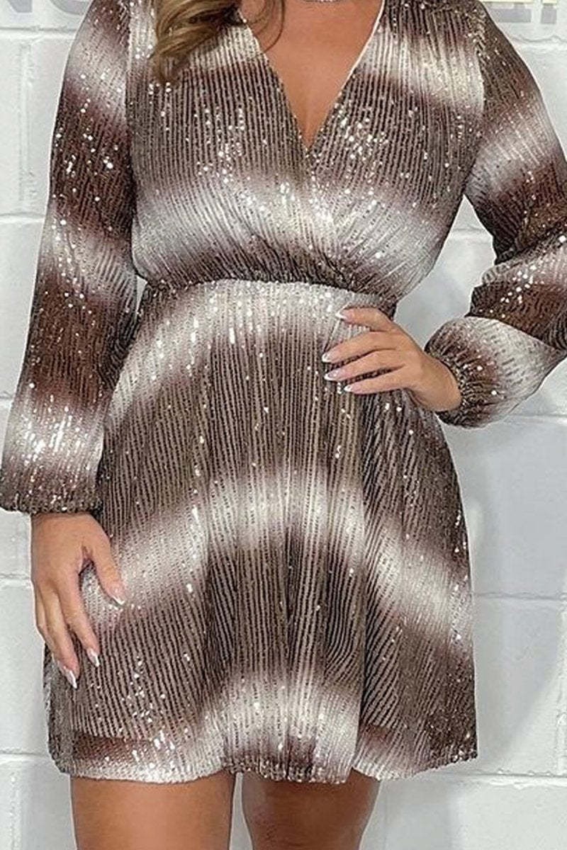 Gorgeous Sequin Stripe Dress