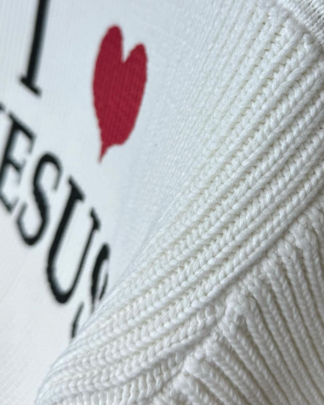 "I Love JESUS" Unisex Knitted Sweater