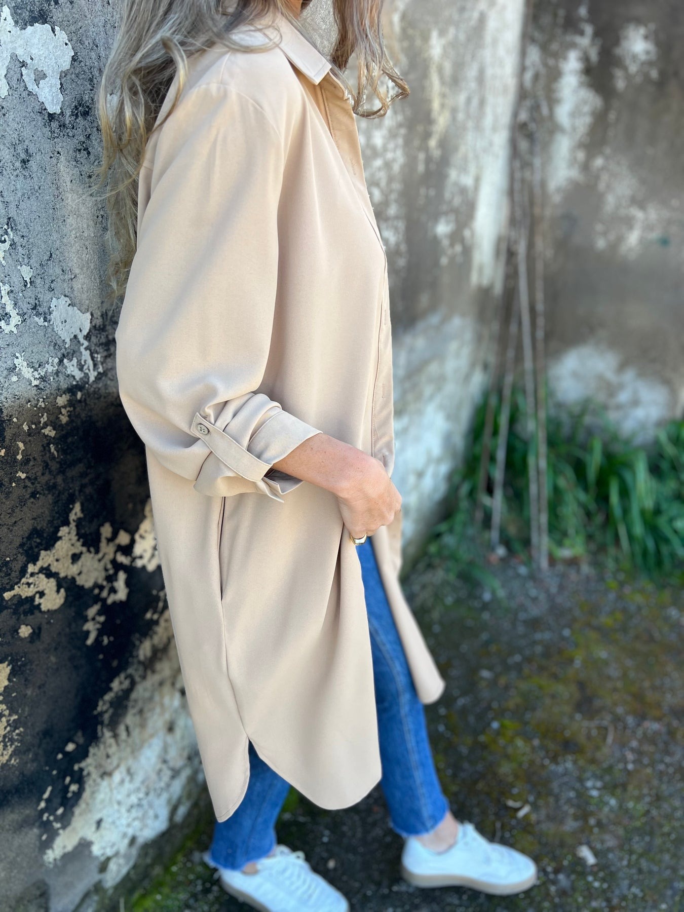 Casual Lapel Solid Color Shirt Coat