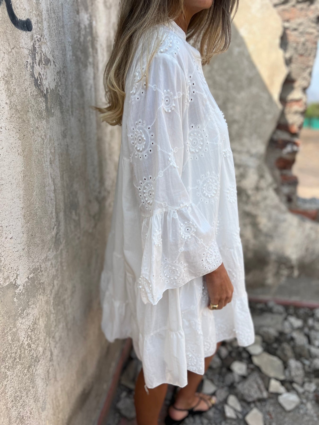 Bow Embroidery Dress