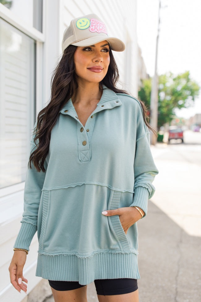 V-Neck Long Sleeve Ribbed Pullover