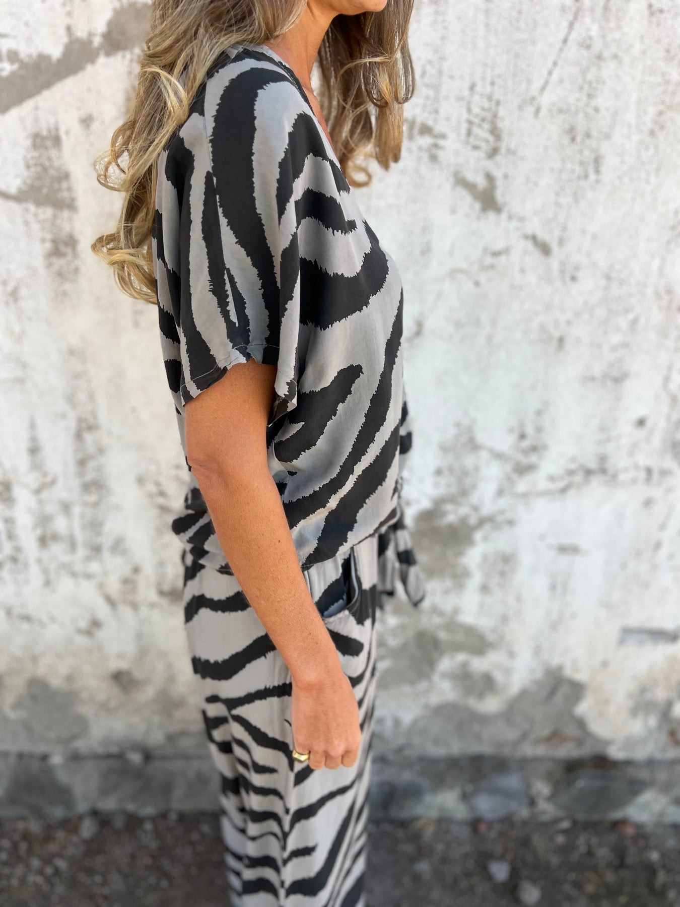 Printed Lace Shirt and Trouser Suit