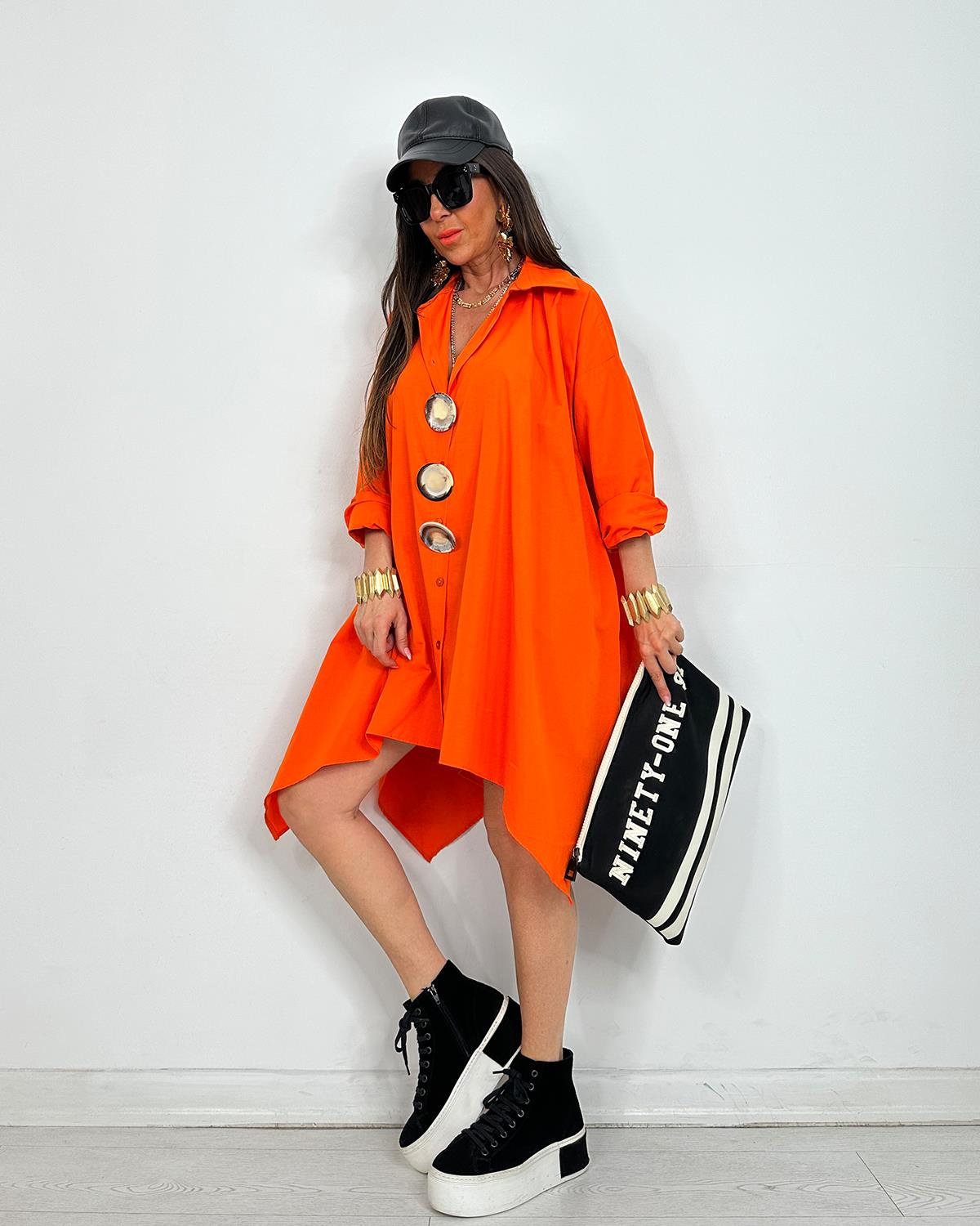 Trendy Asymmetrical Longline Shirt