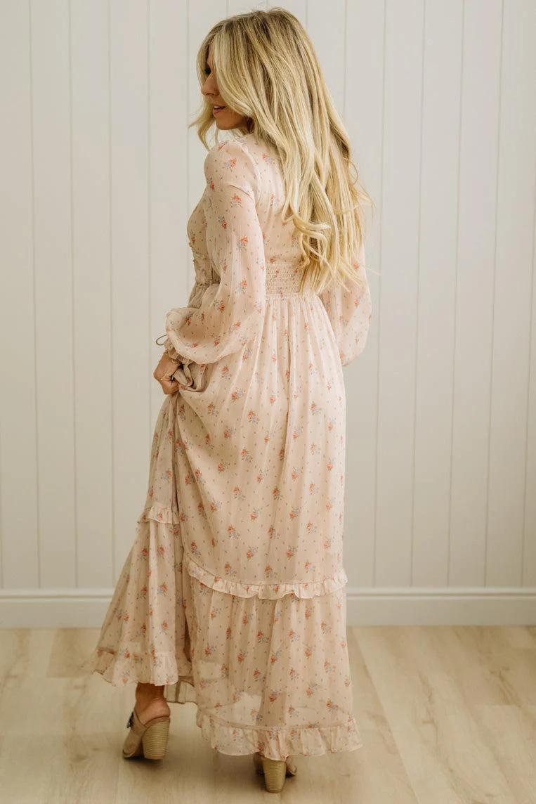 Elaina Ruffled Floral Maxi