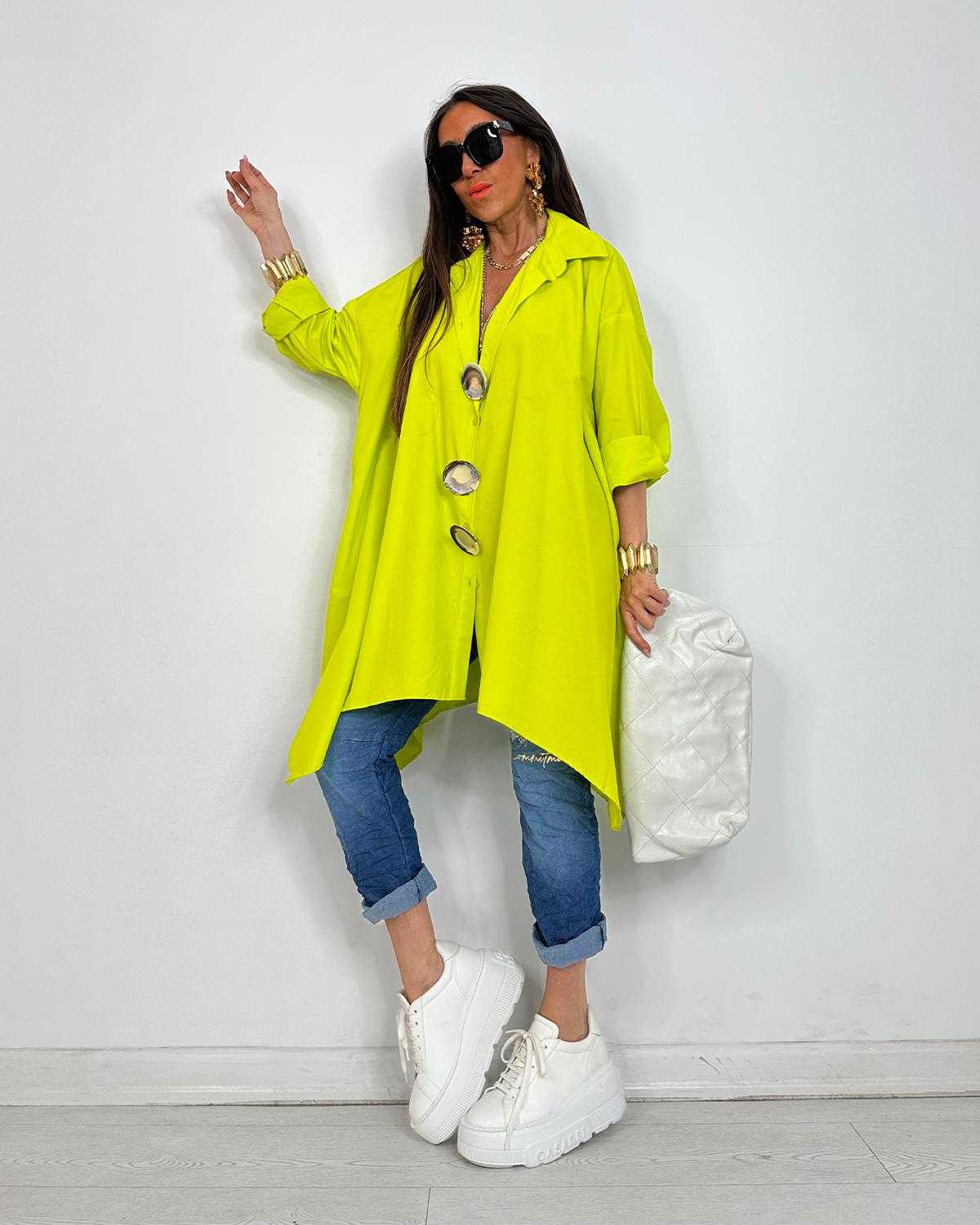 Trendy Asymmetrical Longline Shirt