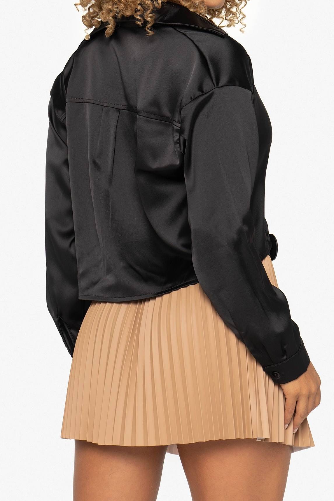 Pleated Miniskirt - Without Belt