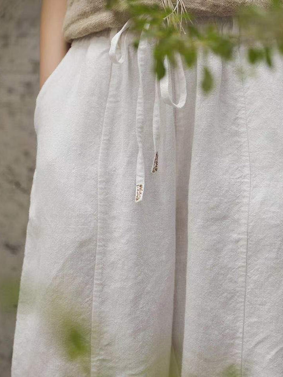 PURE COLOR ELEGANT CASUAL COTTON PANTS(Buy 2 Free Shipping)