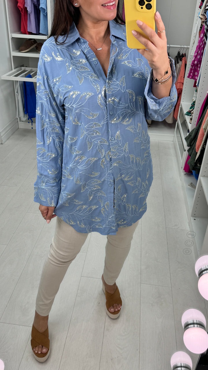 Embroidery And Sequin Detail Shirt