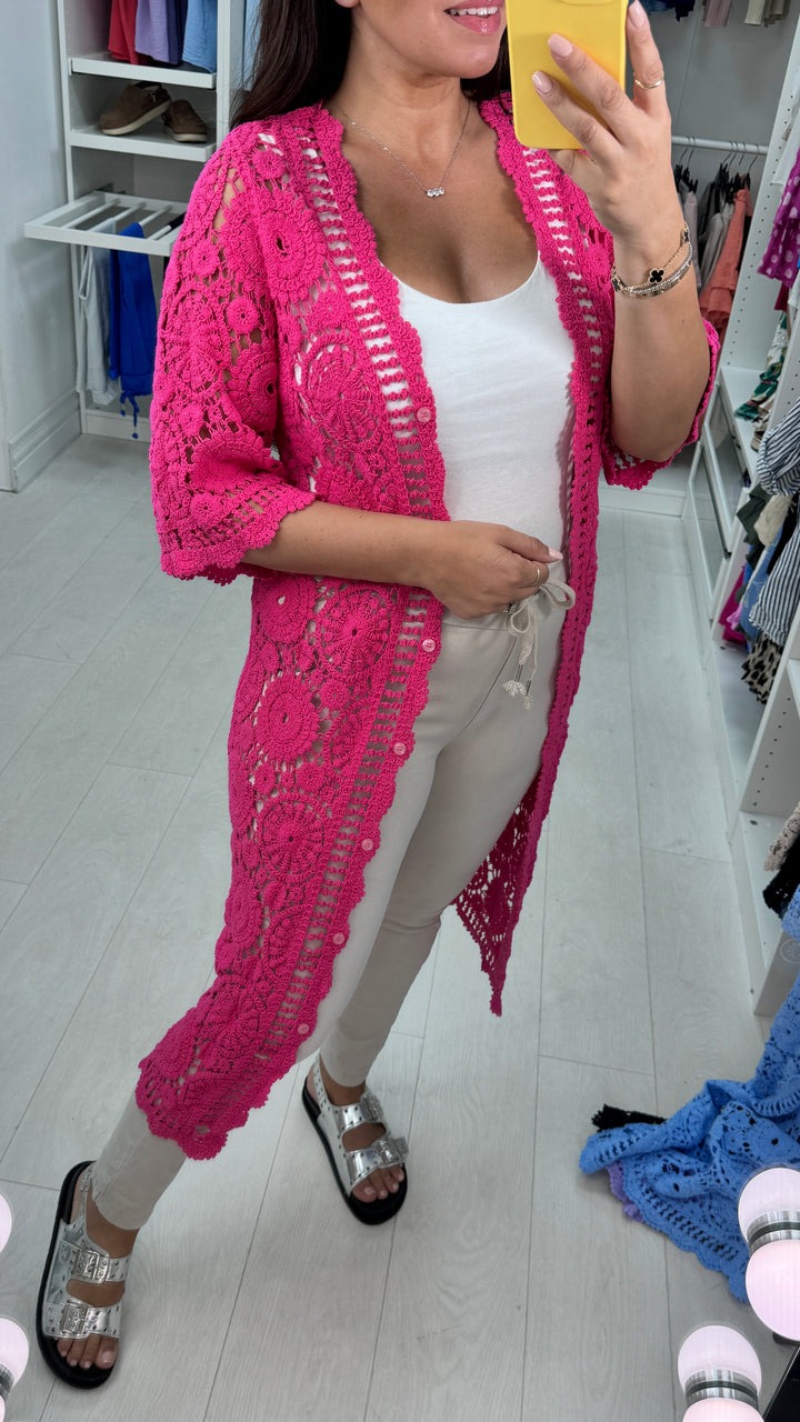 Crochet Longline Cardigan