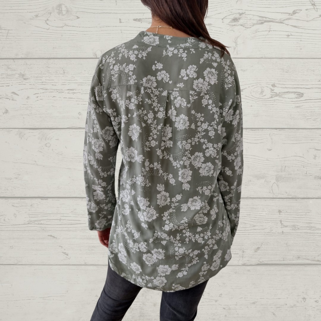 Floral Print Long Sleeve Blouse
