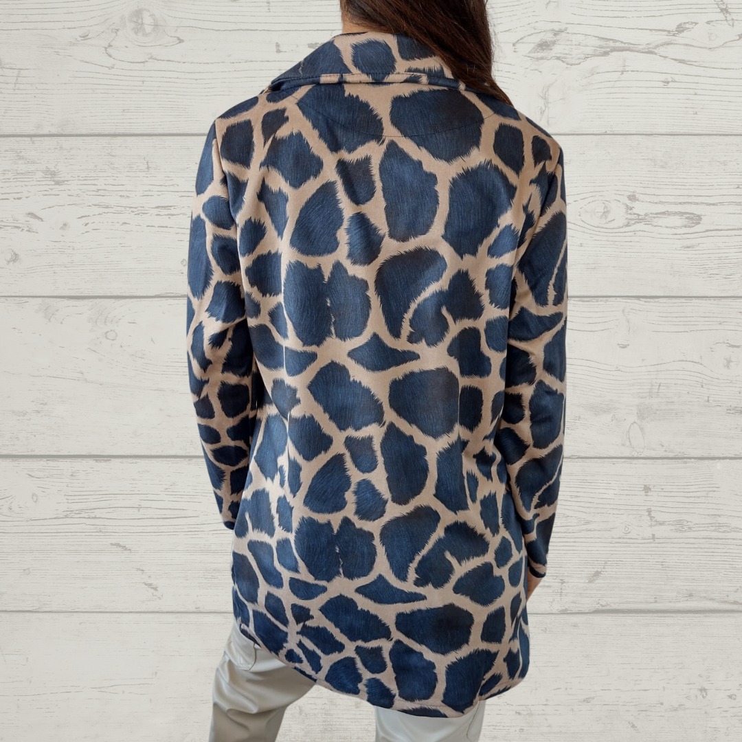 Animal Print Button Jacket