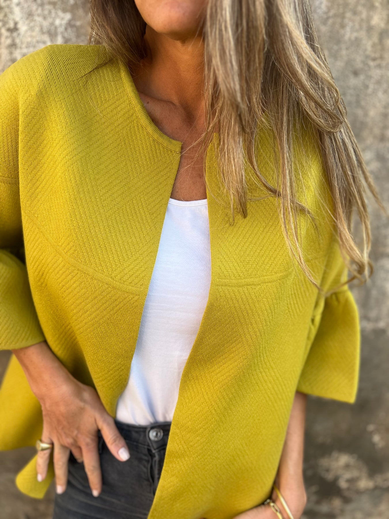 Casual Round Neck Half-Sleeve Cardigan
