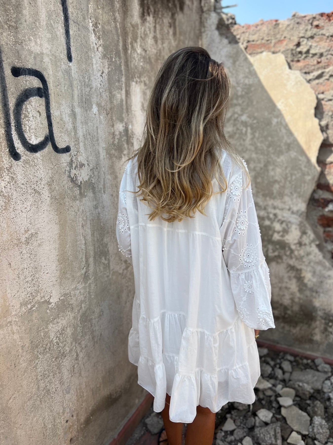 Bow Embroidery Dress