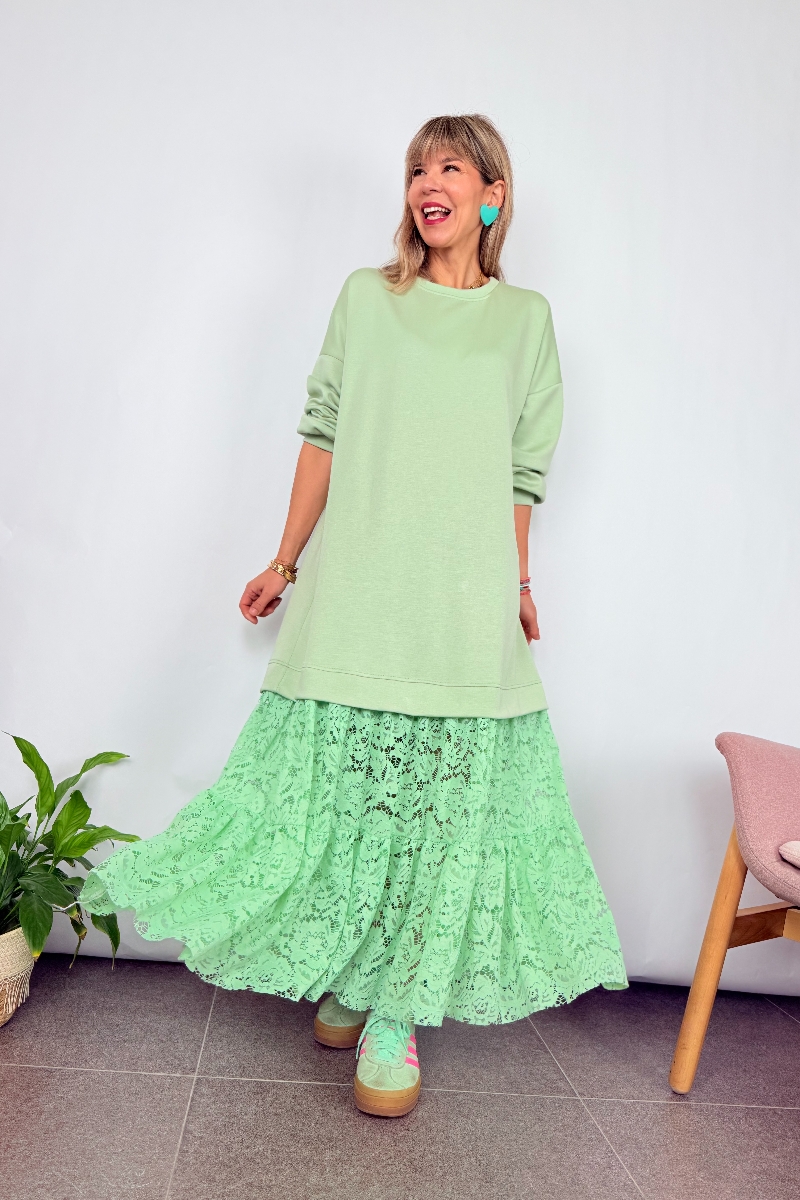 Round Neck Patchwork Hollow Loose Dress