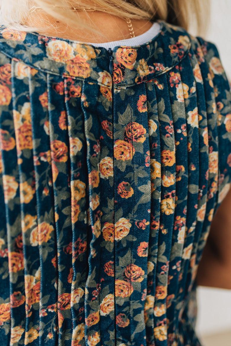Vintage Rose Pintucked Shortalls