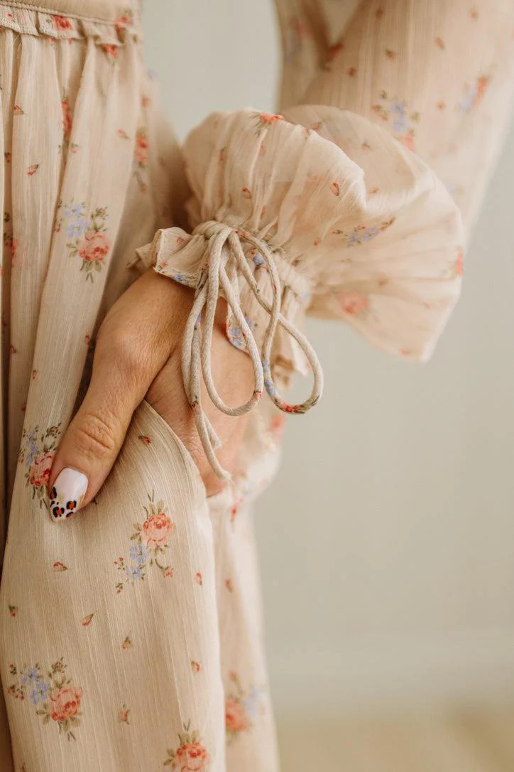Elaina Ruffled Floral Maxi