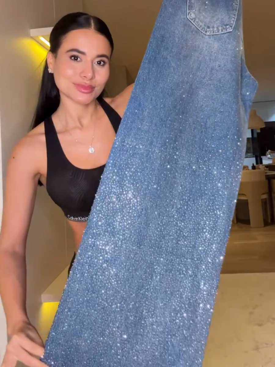 Women's Sequined Casual Jeans