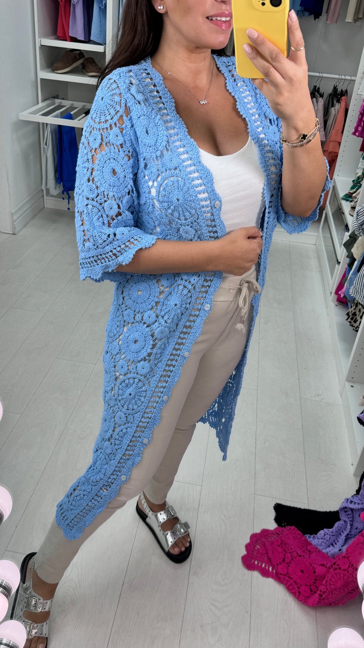 Crochet Longline Cardigan