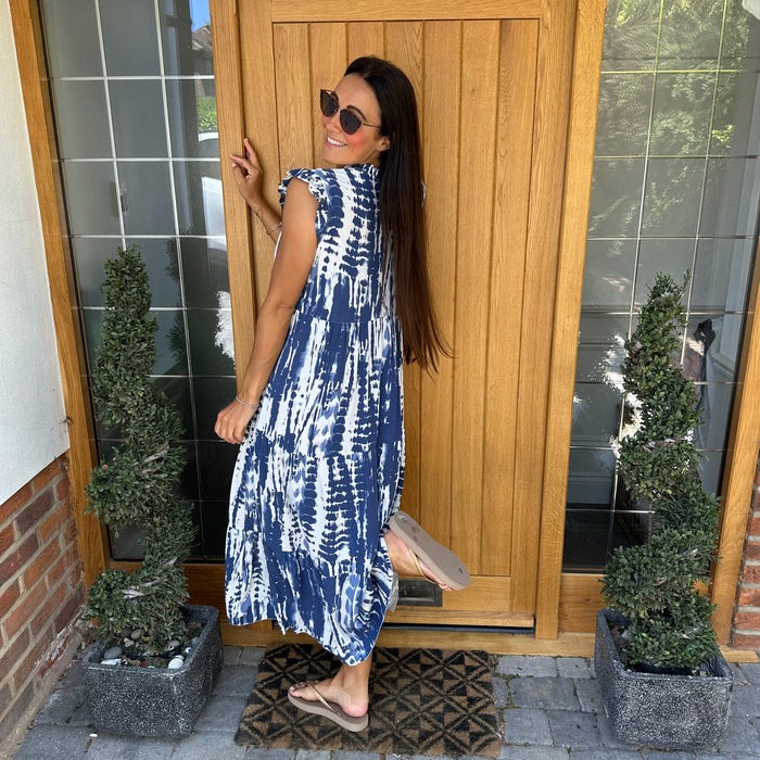 Tie Dye Pleated Dress