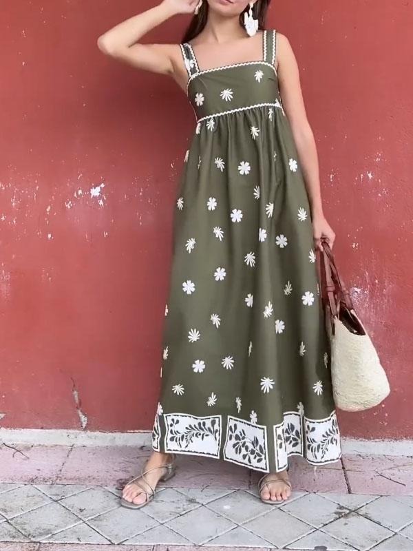 Printed Pattern Waist Dress