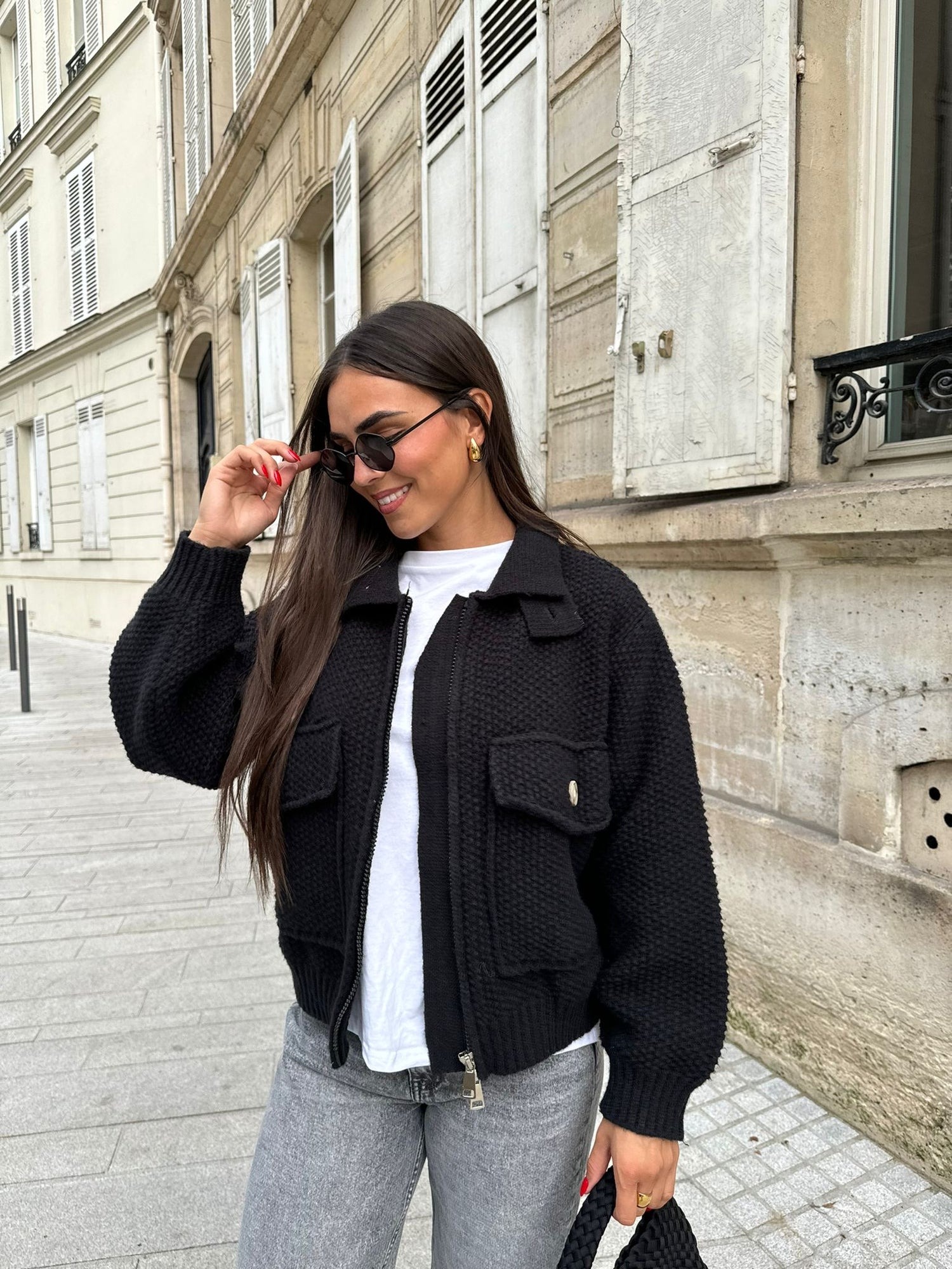 Solid Knitted Jacket
