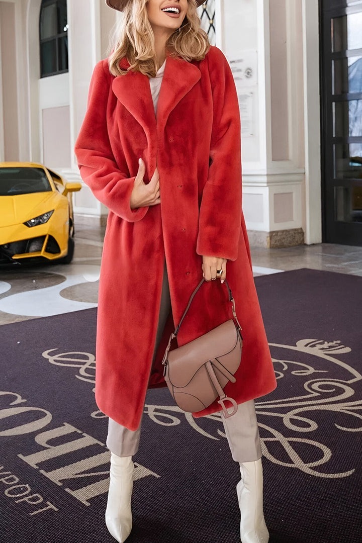 Lapel Plush Warm Jacket