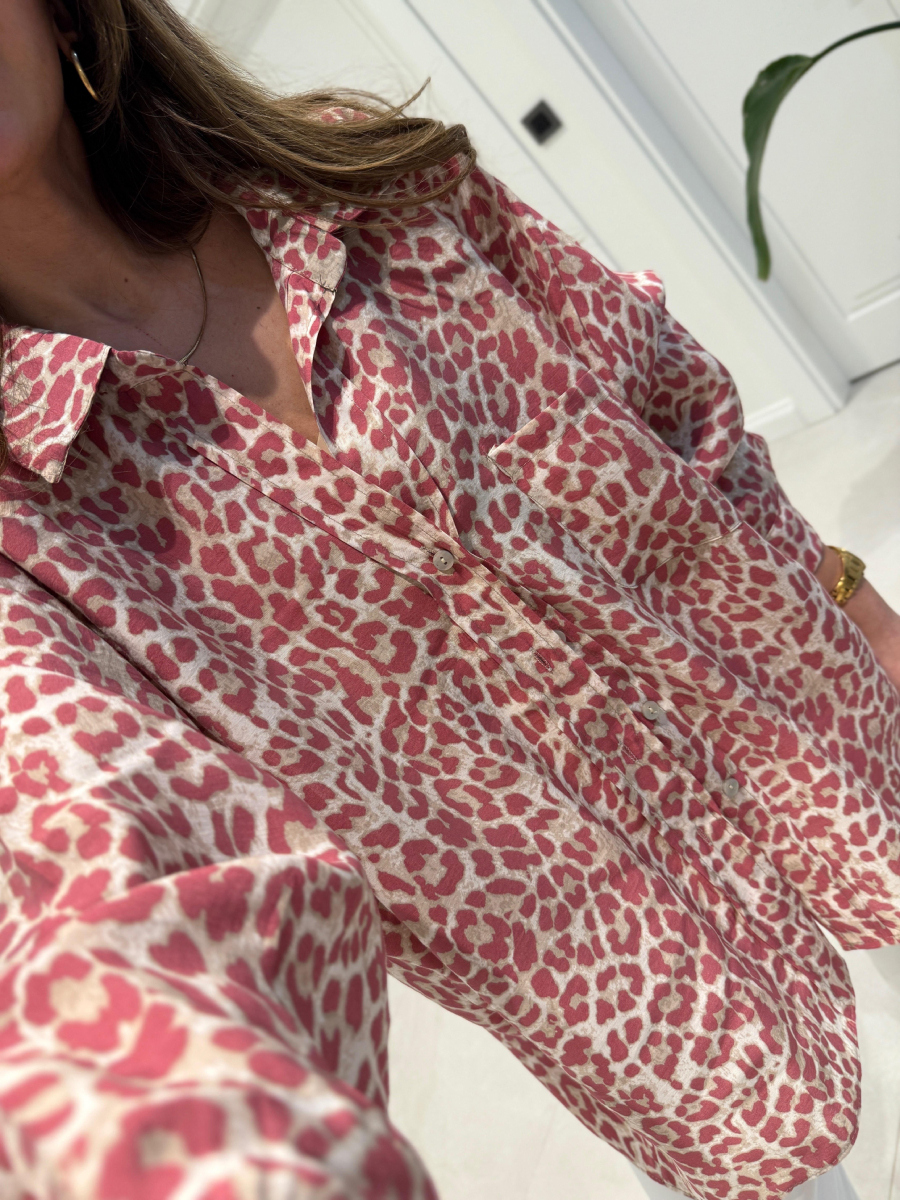 Oversized Leopard Print Shirt