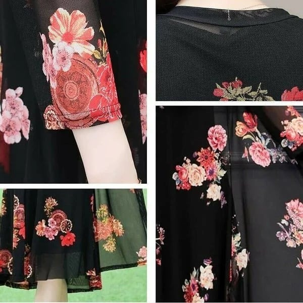 Womens Floral Print Dress Set