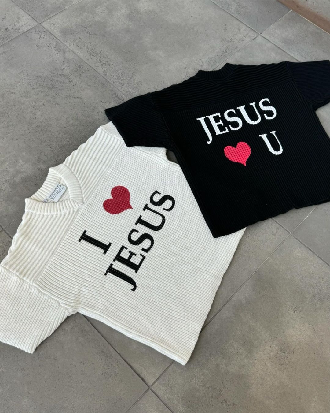 "I Love JESUS" Unisex Knitted Sweater