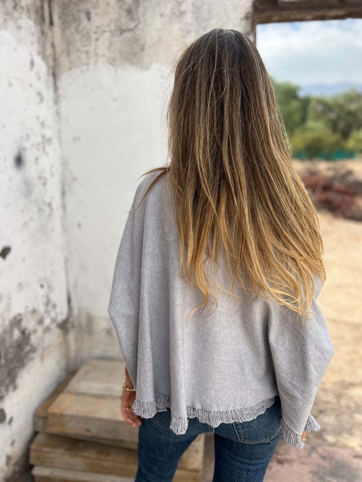 Loose Raw Edge Knitted Sweater