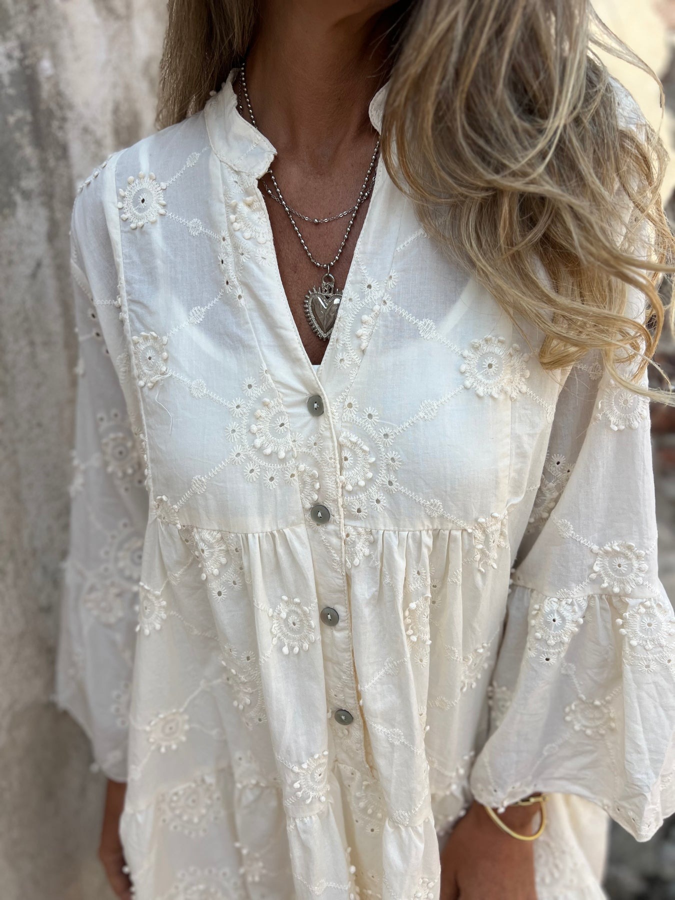 Bow Embroidery Dress