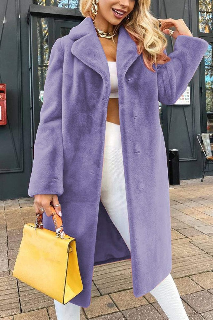Lapel Plush Warm Jacket