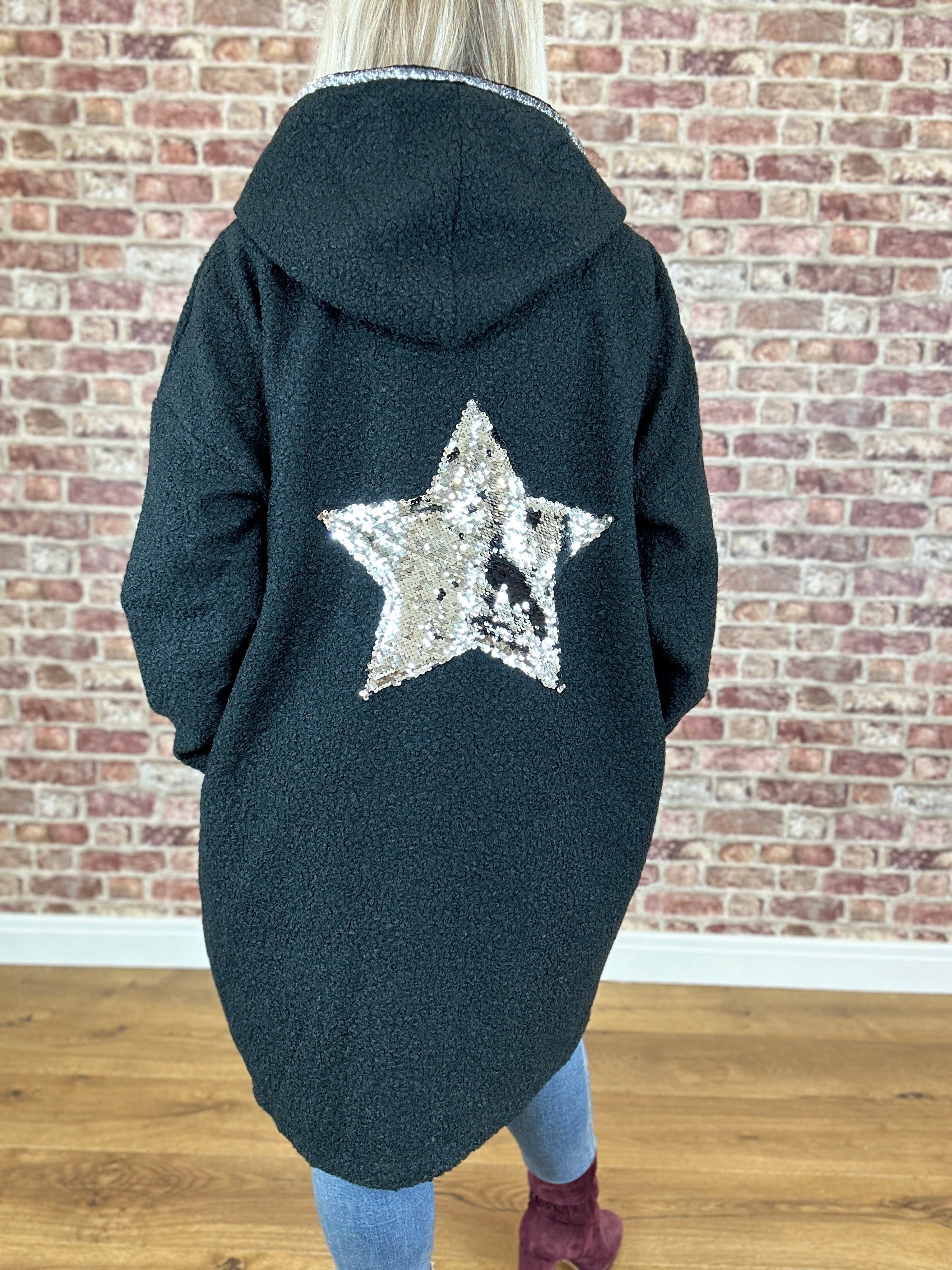 Long Sleeve Hooded Star Coat