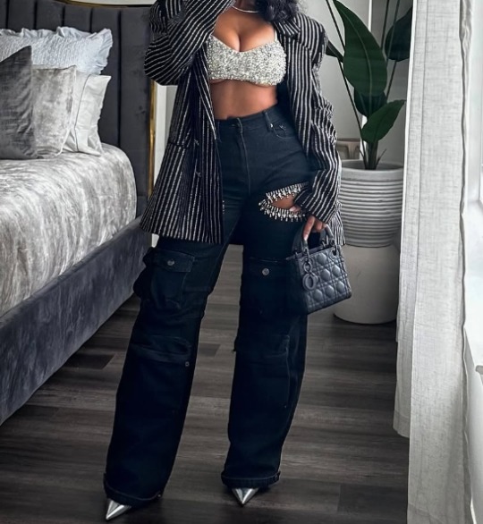 Cool Pearl Distressed Hiking Pocket Denim Pants