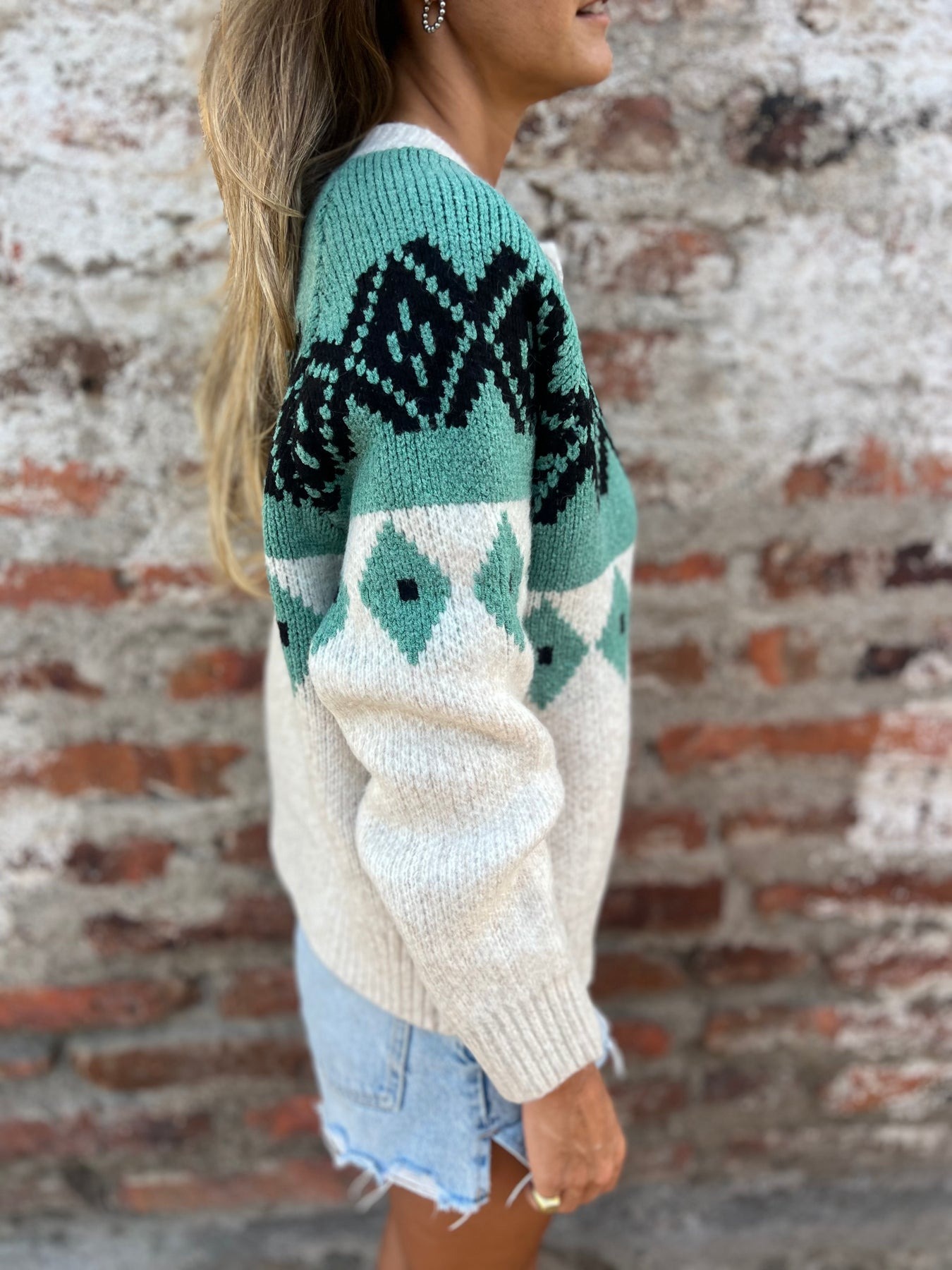 Semi-Elasticated Printed Button Vest