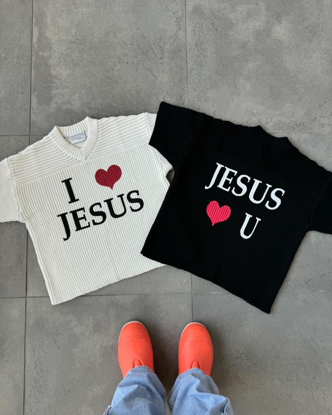 "I Love JESUS" Unisex Knitted Sweater