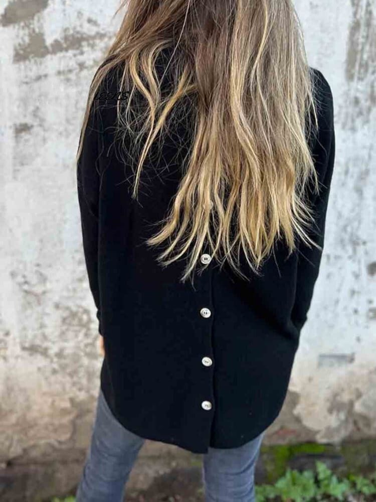 Button Back Long Sleeve Shirt