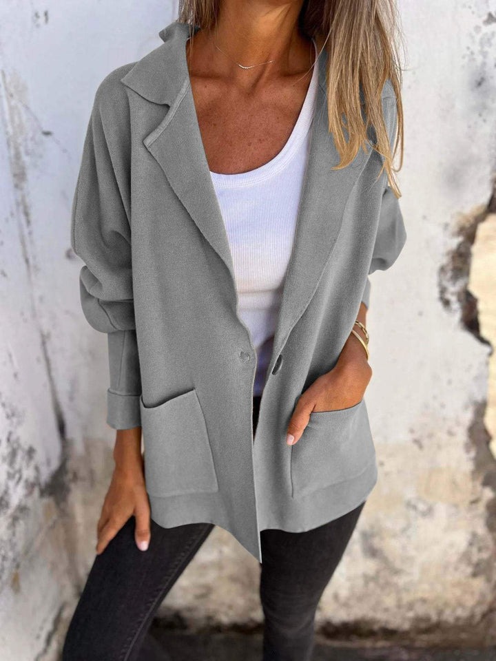 Autumn and Winter Lapel Long Sleeve Casual Jacket