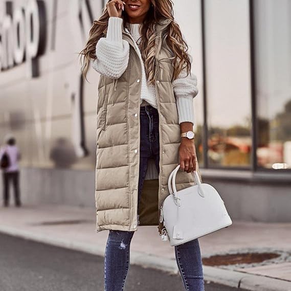 🧥 Fall/Winter Must-Have! Long Down Vests Are So Stylish✨