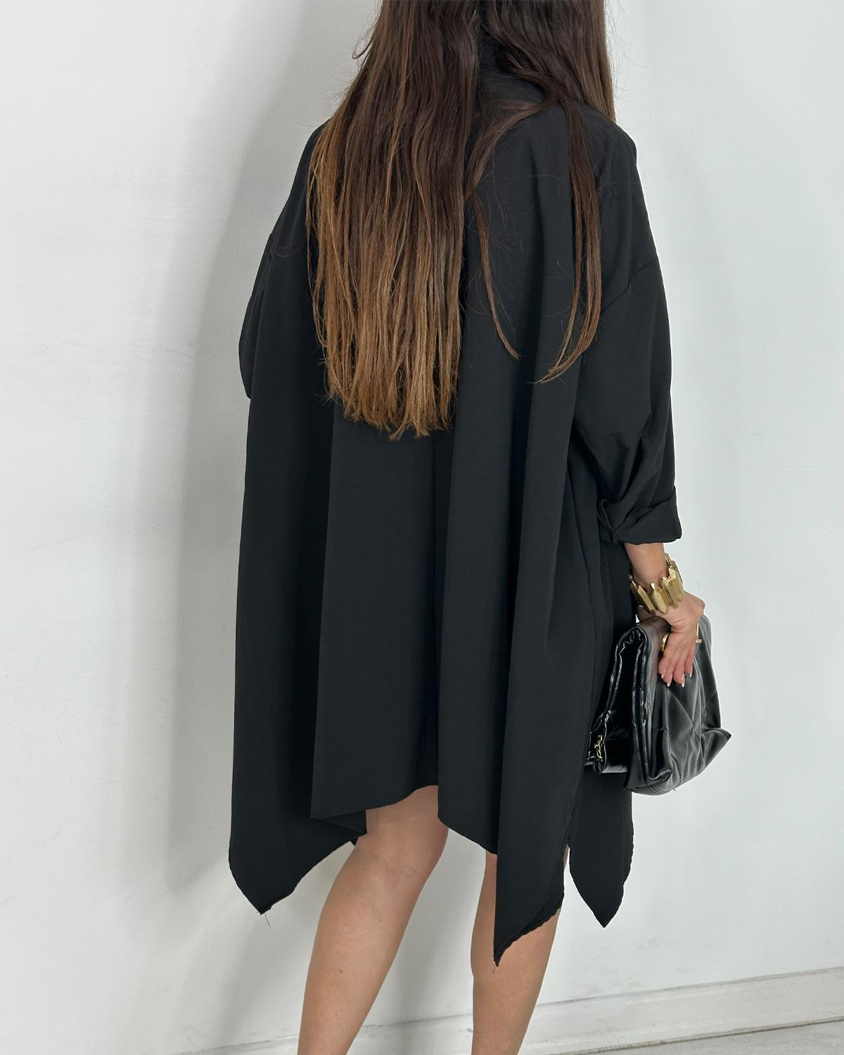 Trendy Asymmetrical Longline Shirt