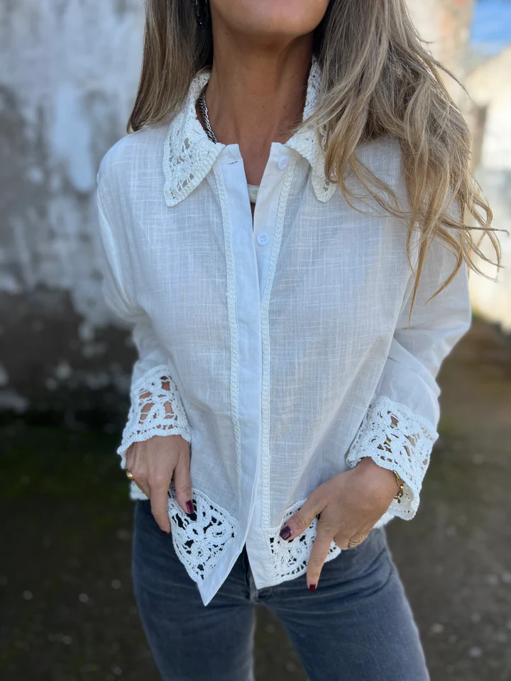 Long Sleeve Embroidered Shirt