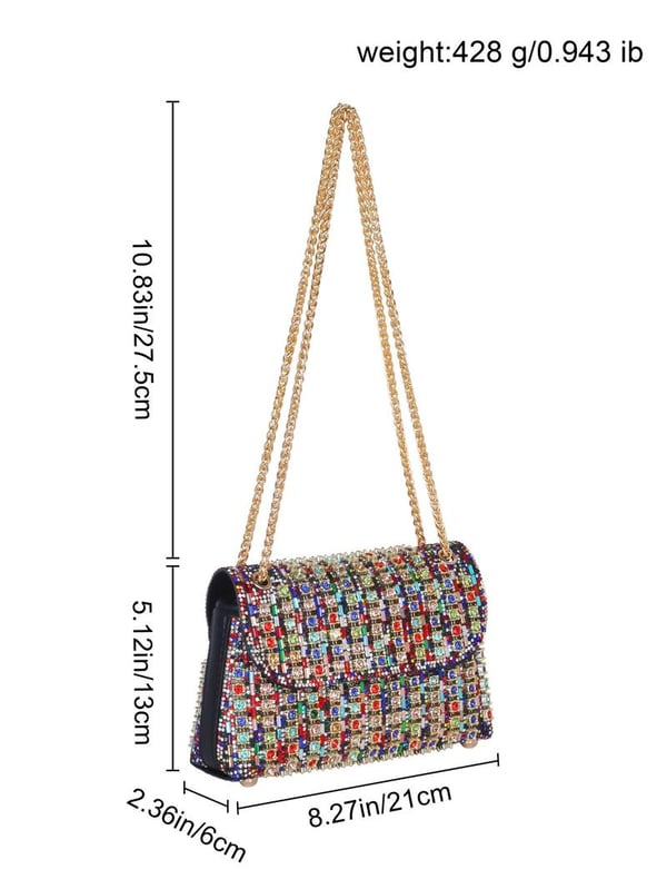 Women's Rhinestone Decorated Evening Bag