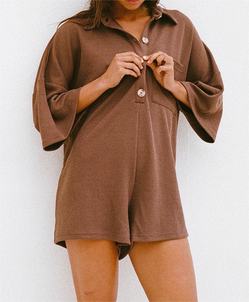 Half Sleeve Minimalist Jumpsuit